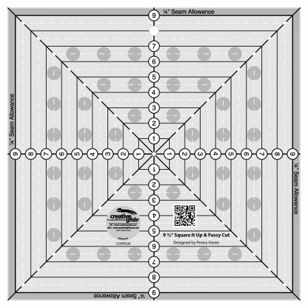 Creative Grids Quilting Ruler 9 1/2 Inch Square : Amazon.ca